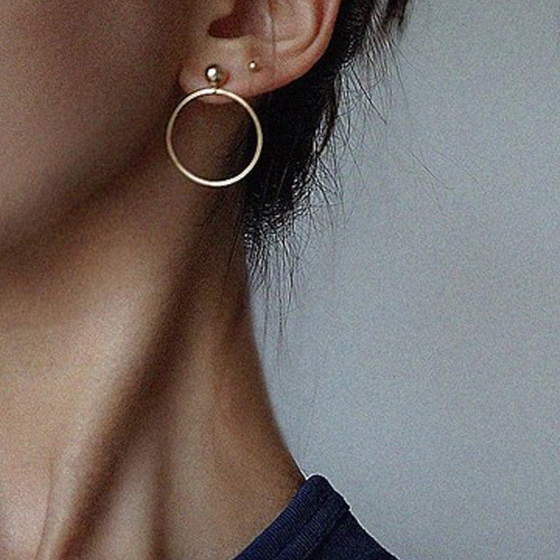 Geometric Round Circle Stud Earrings