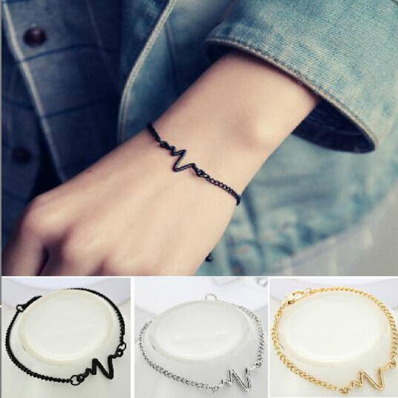 Simple Personality Bileklik Ecg Figure Lightning Bracelet