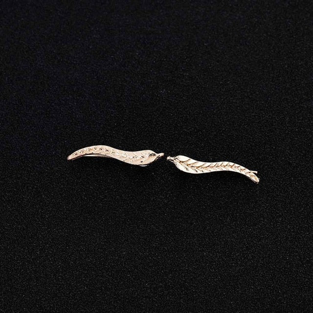 Women Fashion Simple Gold Silver Black Stud Earring