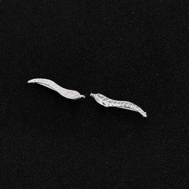 Women Fashion Simple Gold Silver Black Stud Earring
