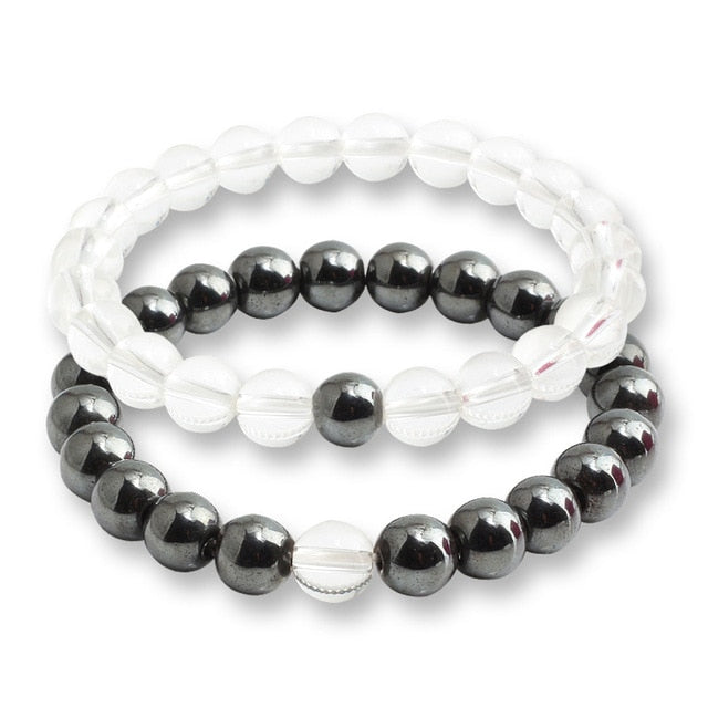 2 Pcs/set Fashion Couple Tiger Eye Stone Bracelets