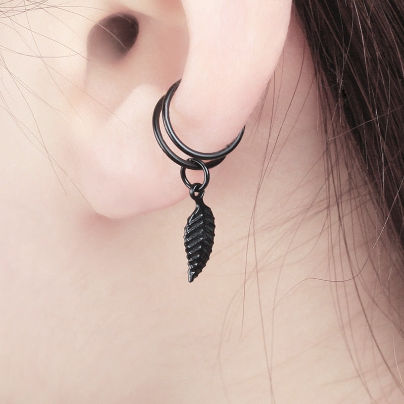 Leaves Jewelry Piercing Clip On Earrings