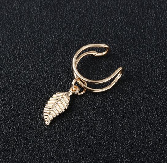 Leaves Jewelry Piercing Clip On Earrings