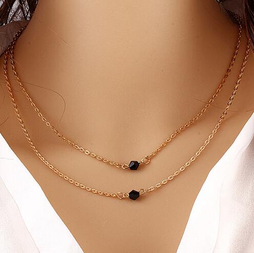 copper choker multi layer necklace
