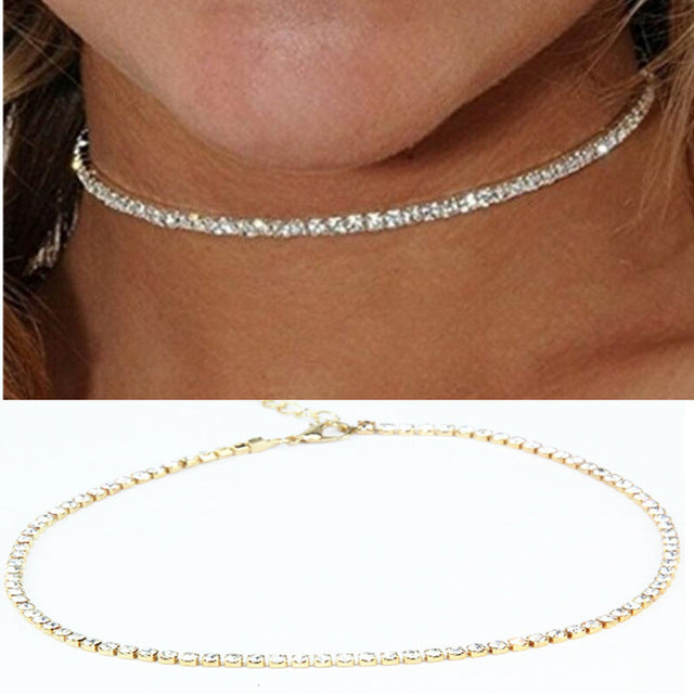 copper choker multi layer necklace