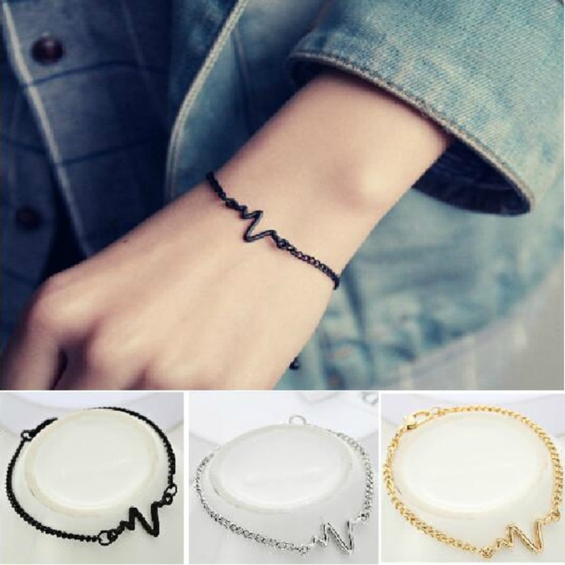 Simple Waves ECG Heart Rate Lightning Bracelets