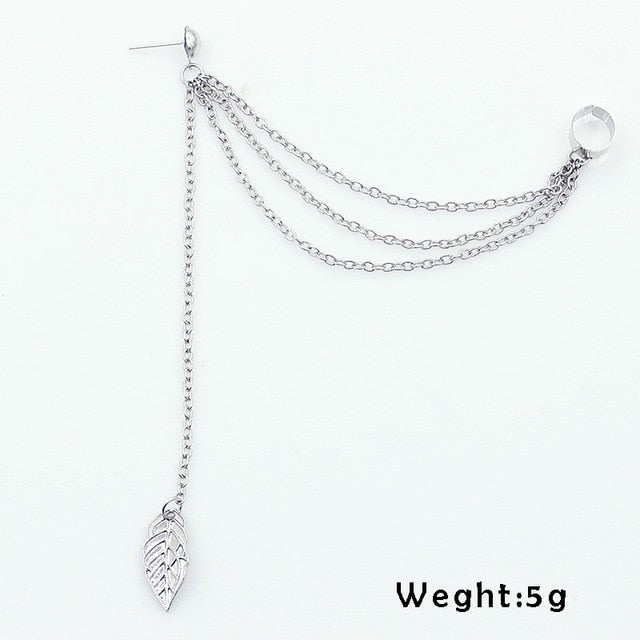 Leaf Tassel Earrings