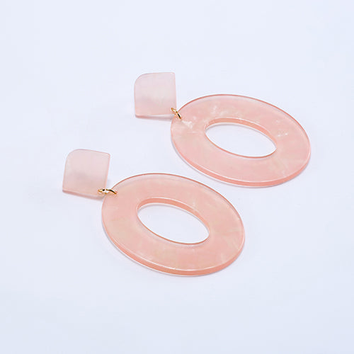 Jewelry Acrylic Resin Oval Dangle Earrings