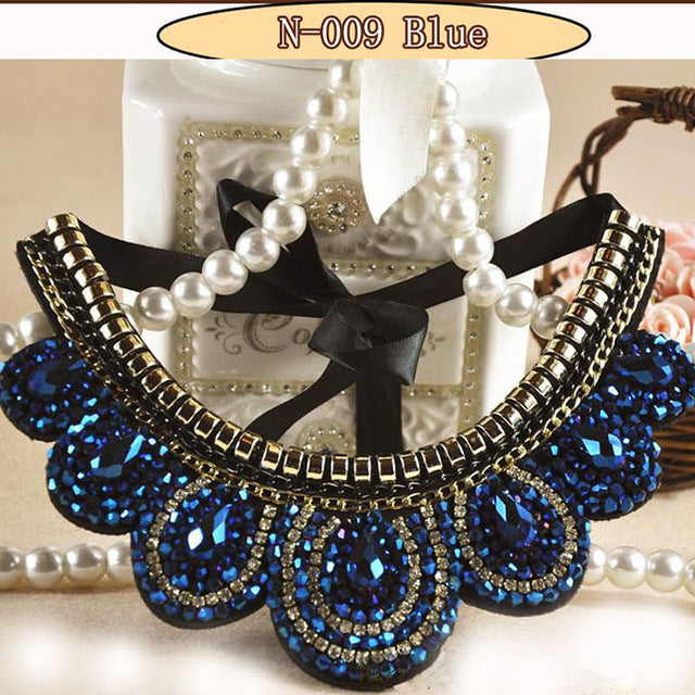 Retro fake collar shirt short necklace