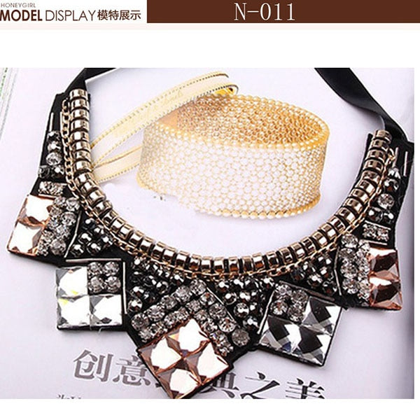Retro fake collar shirt short necklace