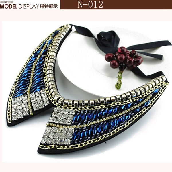 Retro fake collar shirt short necklace