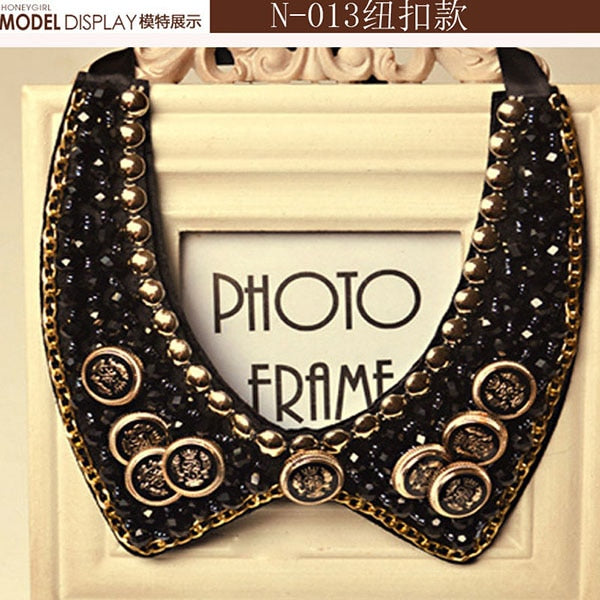 Retro fake collar shirt short necklace