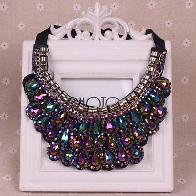 Retro fake collar shirt short necklace