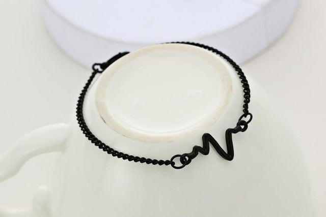 Simple Personality Bileklik Ecg Figure Lightning Bracelet