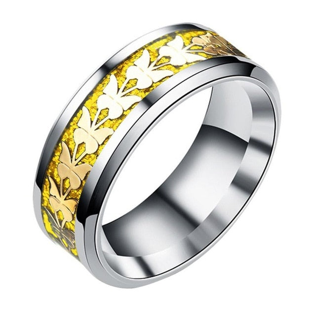 Unisex Bohemian Vintage Butterfly Totem Rings