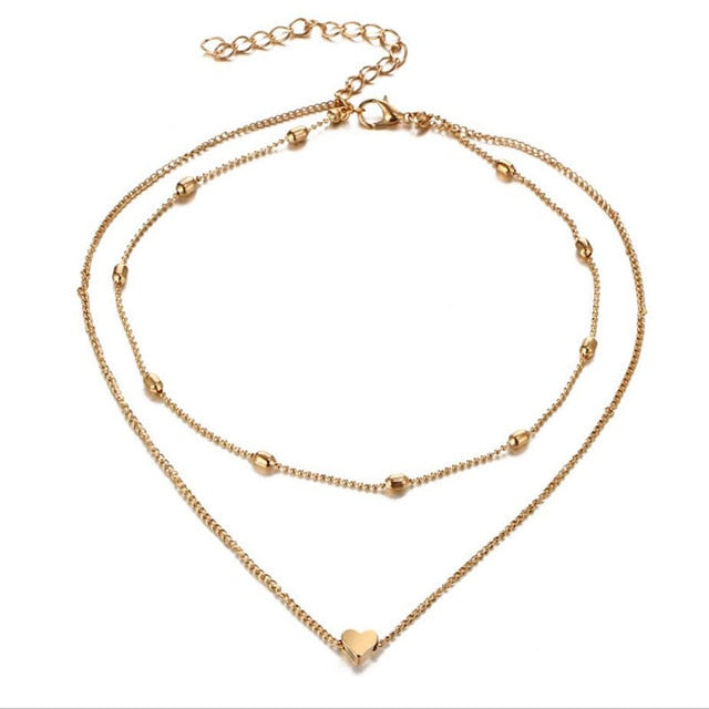 Women Phase Heart Necklace
