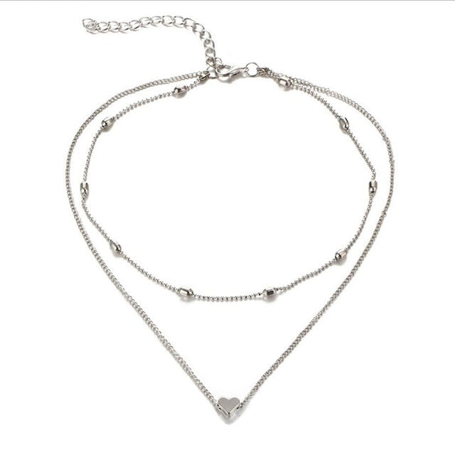 Women Phase Heart Necklace