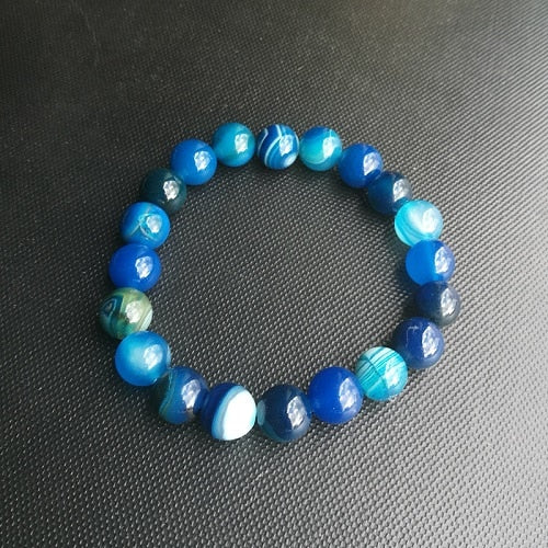 Trendy Natural Stone Love Purple Bead Bracelet