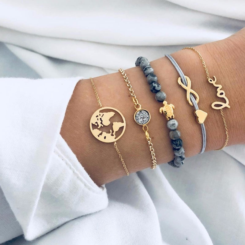 Bohemian  Turtle Charm Bracelets