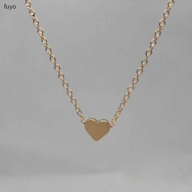 Tiny Heart Choker Necklace for Women gold Silver