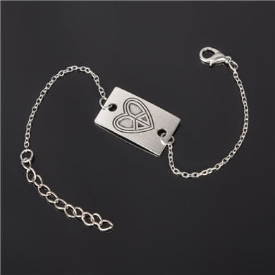 Simple Style Silver Plated Charm Bracelet
