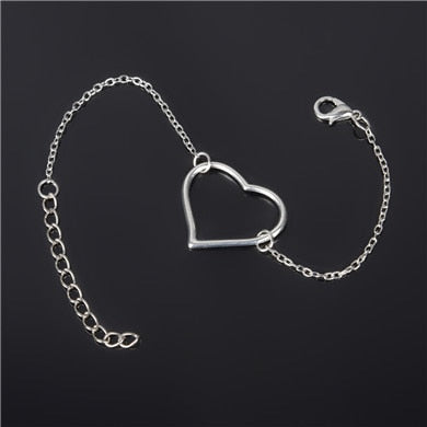 Simple Style Silver Plated Charm Bracelet