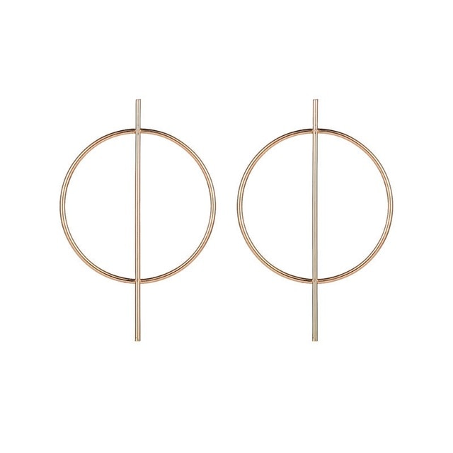 Geometric Round Circle Stud Earrings
