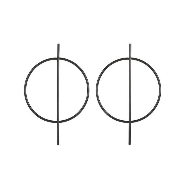 Geometric Round Circle Stud Earrings