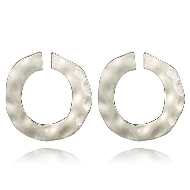 Geometric Round Circle Stud Earrings