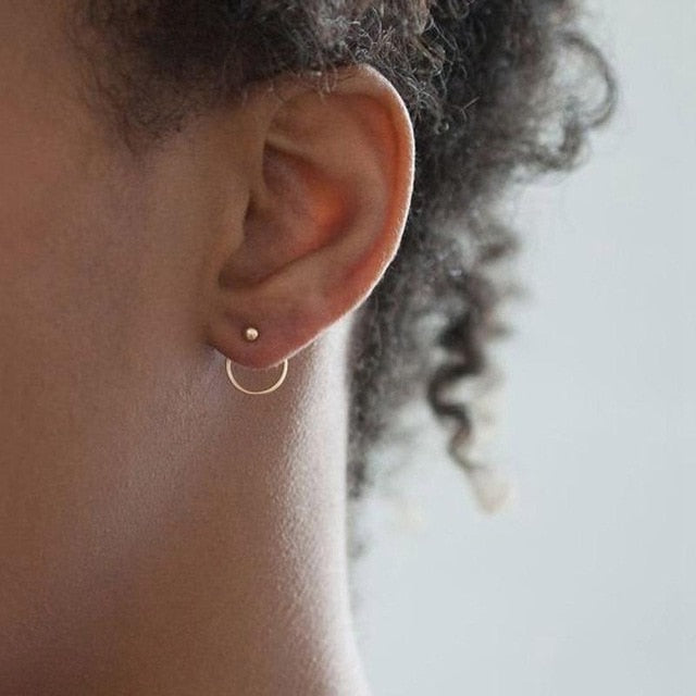 Geometric Round Circle Stud Earrings