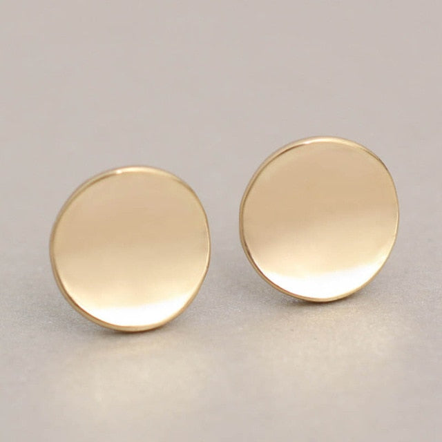 Geometric Round Circle Stud Earrings