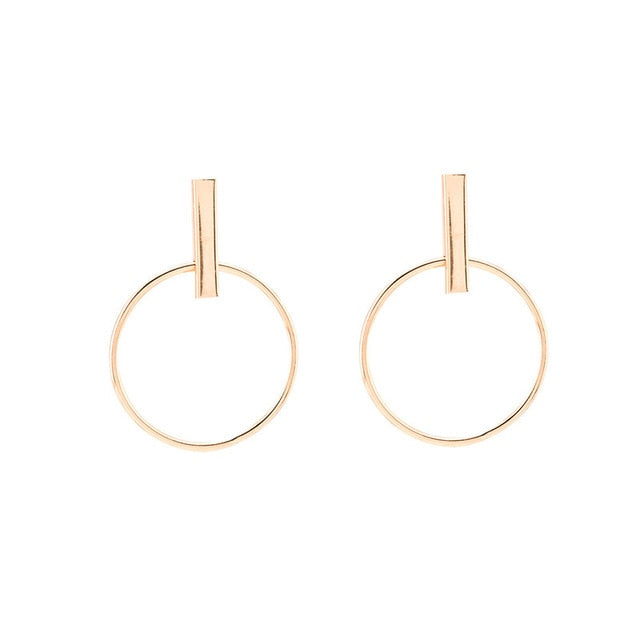 Geometric Round Circle Stud Earrings