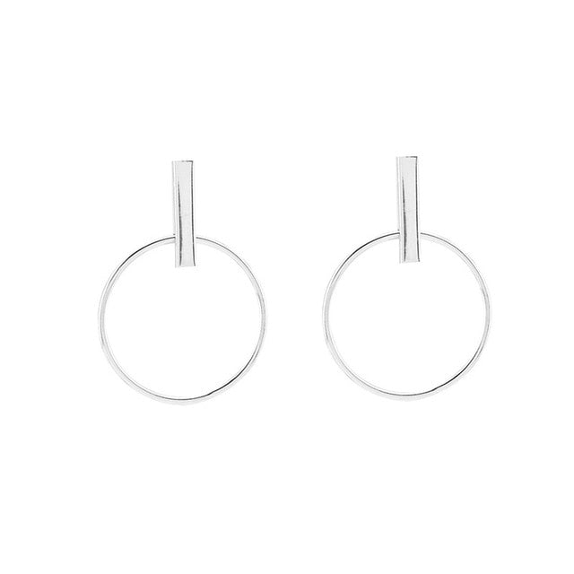 Geometric Round Circle Stud Earrings