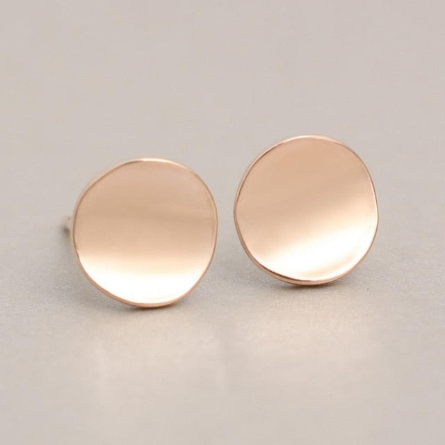 Geometric Round Circle Stud Earrings