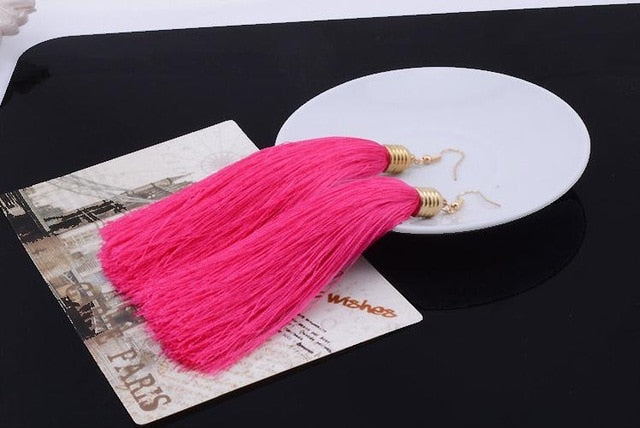 Vintage Ethnic Long Tassel Earrings
