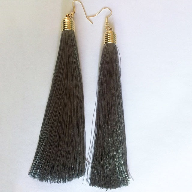 Vintage Ethnic Long Tassel Earrings