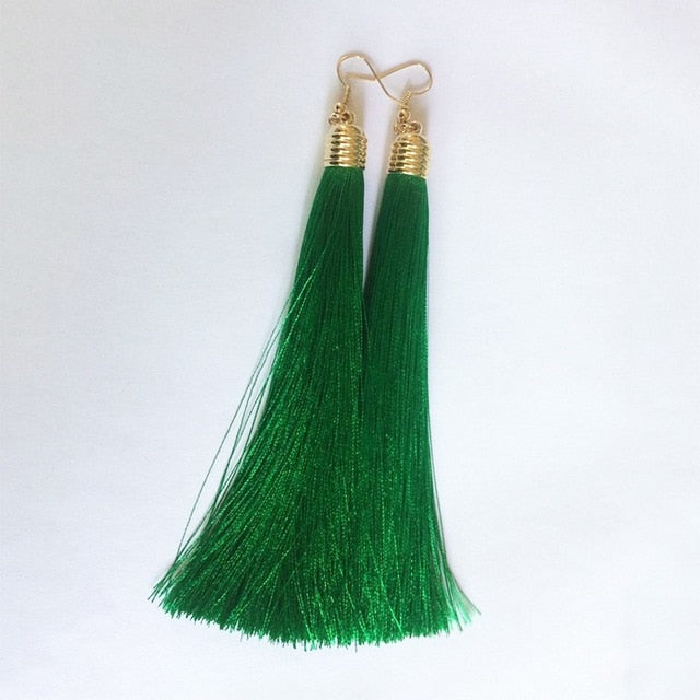 Vintage Ethnic Long Tassel Earrings
