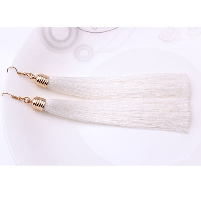 Vintage Ethnic Long Tassel Earrings
