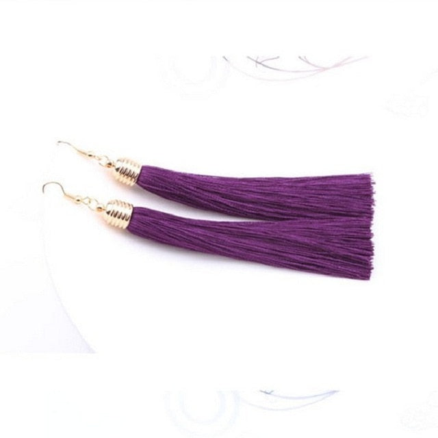 Vintage Ethnic Long Tassel Earrings