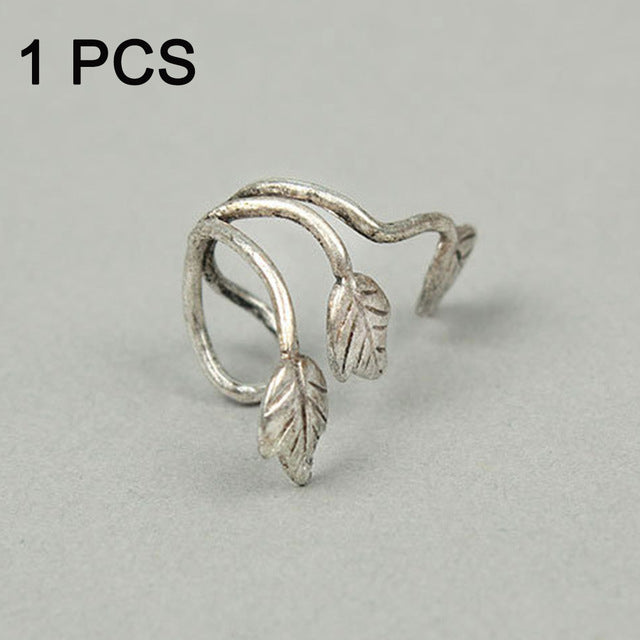 Fashion 2Pcs/Set Cartilage Punk Ear Cuff Clip-On Earrings