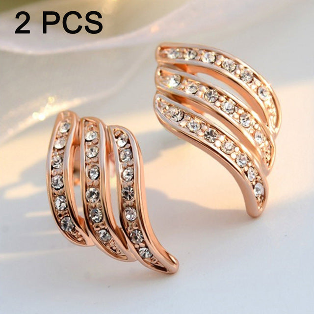 Fashion 2Pcs/Set Cartilage Punk Ear Cuff Clip-On Earrings